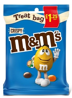 M&M's Crunchy Peanut & Milk Chocolate Bites Treat Bag £1.25 PMP