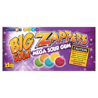 Zed Big Sour Zappers Bubble Gum