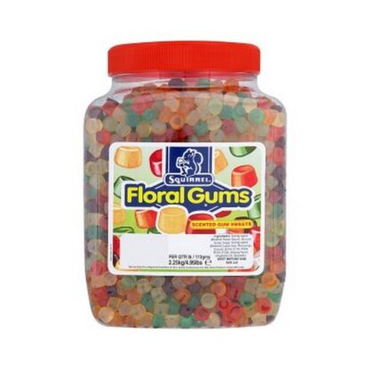 Jar Squirrel Floral Gums