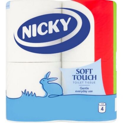 Nicky Soft Touch Toilet Rolls 4 Pack