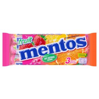 Mentos 3 Pack Chewy Fruit Roll - Non Pmp
