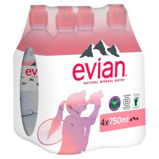 Evian 4 Pack Action Sports Cap Water