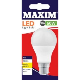 Maxim Led 10W-60W Bc Gls Pearl Warm White Bulb