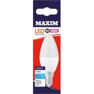 Maxim Led 5W-40W Bc Candle Pearl Warm White Bulb