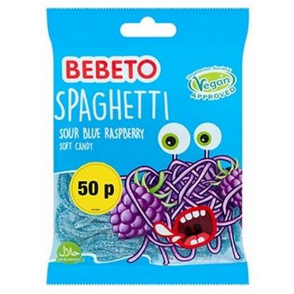 50P Bag Bebeto Fizzy Blue Rasp Spaghetti