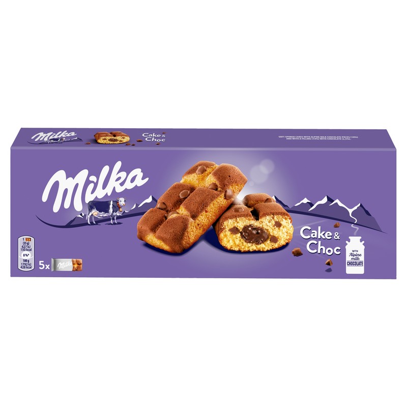 Milka Choc Chip Cake Bars 5 Pack