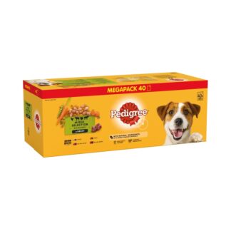 Pedigree Pouch 40Pk Mixed Sel. In Gravy Mega Pack