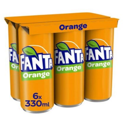 6 Pack Fanta Orange Sleek Can