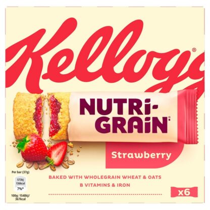 Kelloggs 6 Pack Nutri Grain Strawberry 37G