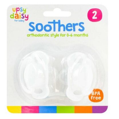 Silicone Soothers 0-6 Months 2 Pack