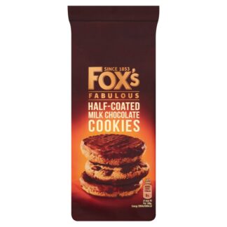 Foxs Chunkie Choc Cookies Half Coated
