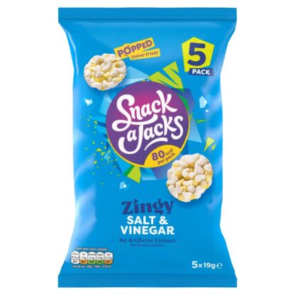 Snack A Jacks 5 Pack Salt & Vinegar - Zingy