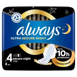 Always Ultra Secure Night Pads 8Ct