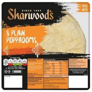 Sharwoods Puppadom Rte 8Pk