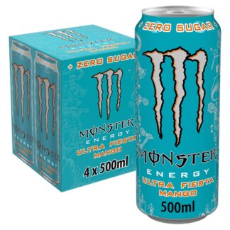 Can Monster 4 Pack Ultra Zero Fiesta Mango