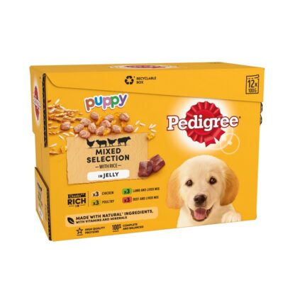 Pedigree Puppy Pouch 12Pk Mixed Variety/Jelly