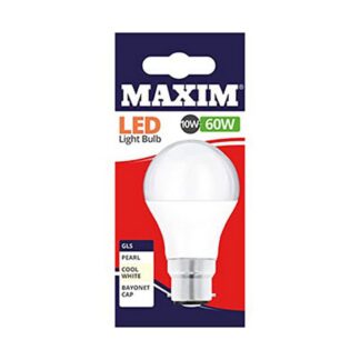 Maxim Led 10W-60W Bc Gls Pearl Cool White Bulb