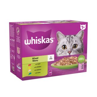 Whiskas 1+ Pouches Mixed Menu In Jelly