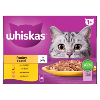 Whiskas 1+ Pouches Poultry Feasts In Jelly