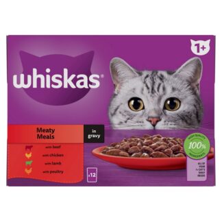 Whiskas 1+ Pouches Meaty Meals In Gravy