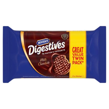 Mcvities Milk Choc Digestive 266Gm Twin Pack