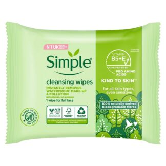 Simple Face Cleansing Wipes Biodegradeable