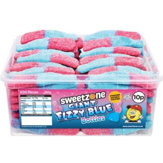 Sweetzone Tub Giant Fizzy Blue Bottles 10P
