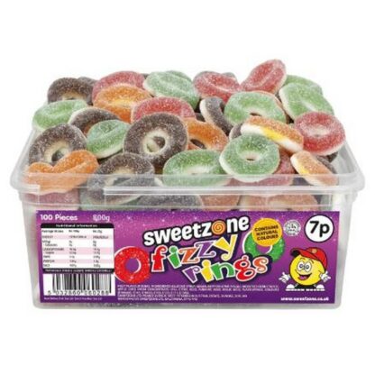 Sweetzone Tub Fizzy Assorted Rings 7P