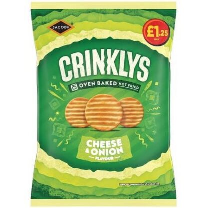 Jacobs £1.25 Pm Crinklys Cheese & Onion