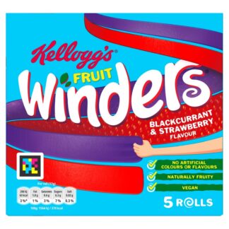 Kelloggs Fruit Winders Straw & Blackcurrant 5 Pack