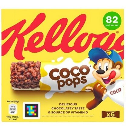 Kelloggs Coco Pops Breakfast Cereal Bar 20G