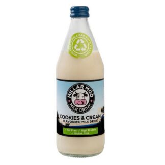 Glass Btl Millar Moo Cookies & Cream Milk