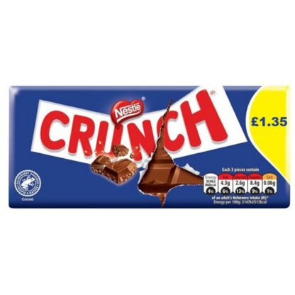 Nestle Bar Lg £1.50 Crunch Milk Block Pmp
