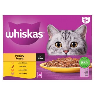 Whiskas 1+ Pouches Poultry Feasts In Gravy