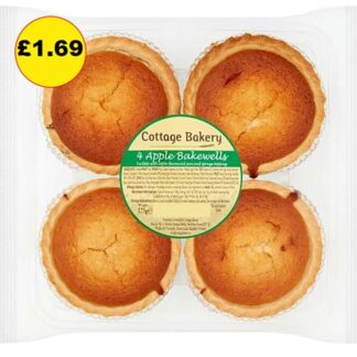 Cottage Bakery 4 Apple Bakewells £1.69 Pm