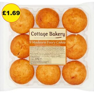 Cottage Bakery 9 Madeira Fairy Cakes £1.69 Pm
