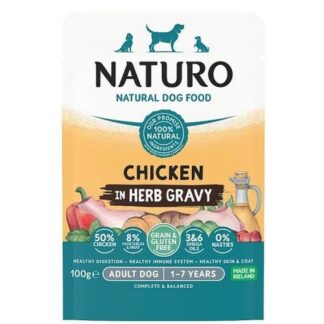 Naturo Dog Ggf Pouch Chicken In Herb Gravy