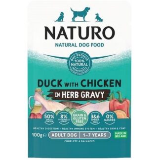 Naturo Dog Ggf Pouch Duck W/Chicken In Herb Gravy