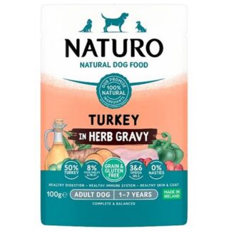 Naturo Dog Ggf Pouch Turkey In Herb Gravy