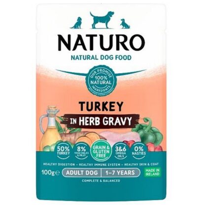 Naturo Dog Ggf Pouch Turkey In Herb Gravy
