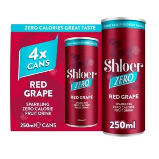 Can Shloer Zero Red Grape 4 Pack