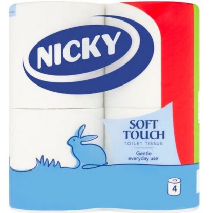 Nicky Soft Touch Toilet Roll 4 Pk £1.49 Pm