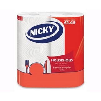 Nicky Kitchen Household Towel Pm Twin Pack £1.49