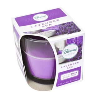Candle Lavender Spa Glass Jar 20 Hrs
