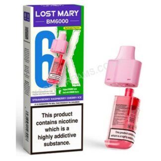Lost Mary Bm6K Pods - Strawberry Rasp Cherry