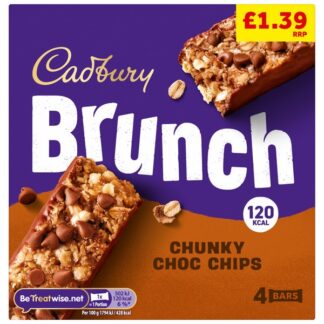 Cadbury Brunch Bar £1.39 Choc Chip 5 Pk Pmp