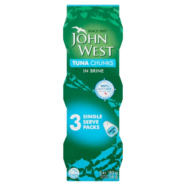 John West Tuna Chunks In Brine 3Pk