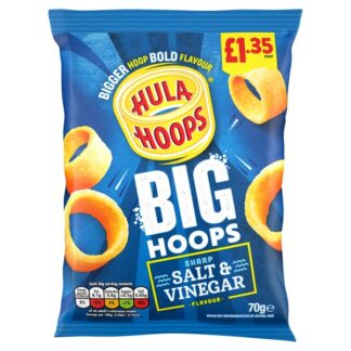 Kp £1.35 Big Hoops Salt & Vinegar Pmp