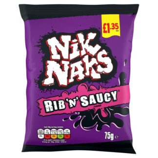 Kp £1.35 Nik Naks Rib N Saucy Pmp