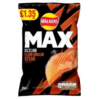 £1.35 Walkers Max Flame Grilled Steak Pmp